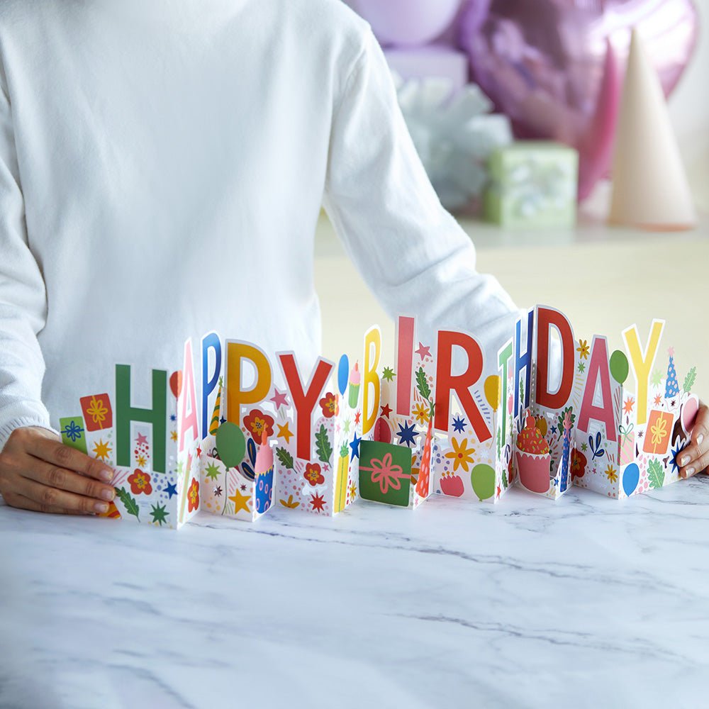 Lovepop - Alles Gute zum Geburtstag 3D Pop - Up Langkarte - Onlineshop für außergewöhnliche Grußkarten und Paper Art - Online kaufen