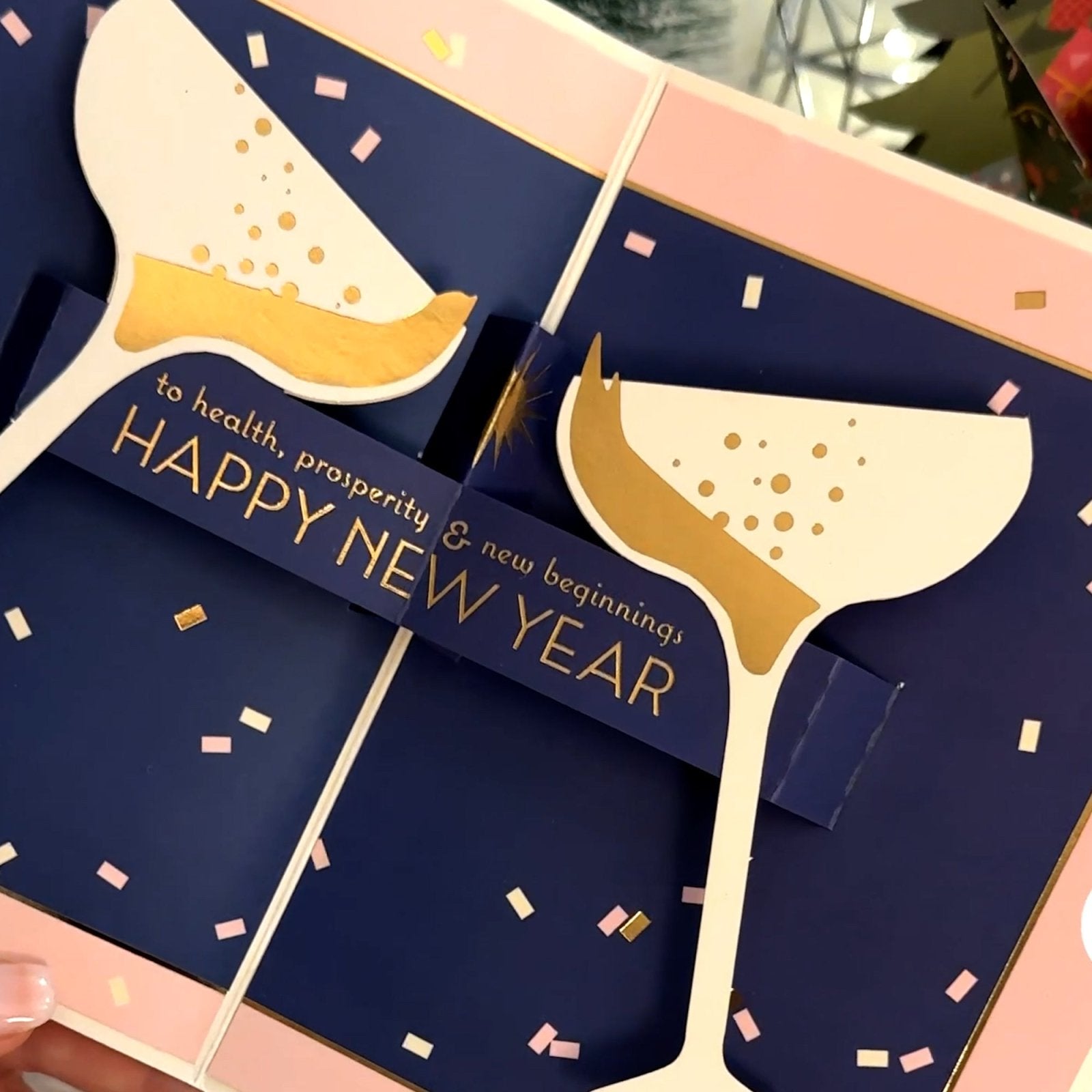 Lovepop - Cheers Happy New Year 3D Pop - Up Karte - Onlineshop für außergewöhnliche Grußkarten und Paper Art - Online kaufen
