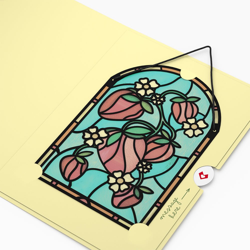 Lovepop - Geburtstags - Erdbeeren Sonnenfänger Karte - Onlineshop für außergewöhnliche Grußkarten und Paper Art - Online kaufen