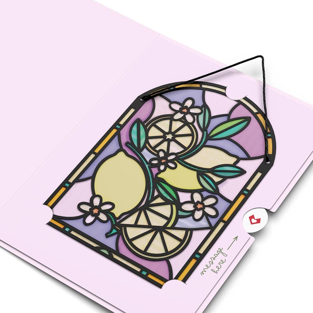 Lovepop - Geburtstags - Zitronen Sonnenfänger Karte - Onlineshop für außergewöhnliche Grußkarten und Paper Art - Online kaufen