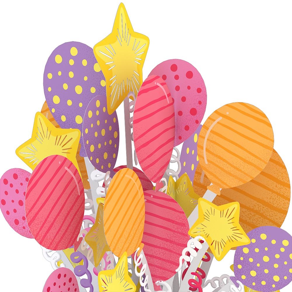 Lovepop - Geburtstagsballons - Riesiges Pop - up - Geschenk 3D Pop - Up Bouquet - Onlineshop für außergewöhnliche Grußkarten und Paper Art - Online kaufen