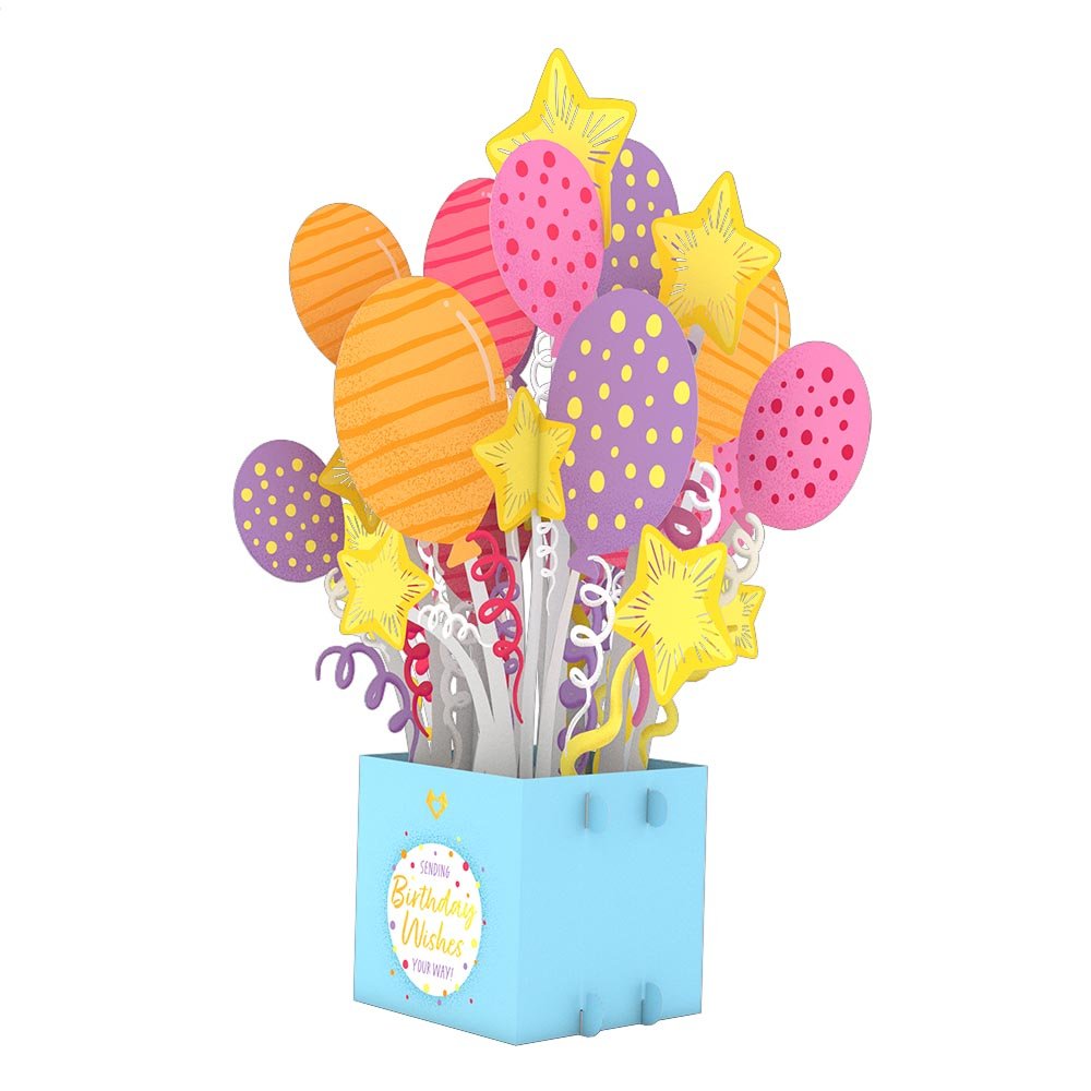Lovepop - Geburtstagsballons - Riesiges Pop - up - Geschenk 3D Pop - Up Bouquet - Onlineshop für außergewöhnliche Grußkarten und Paper Art - Online kaufen