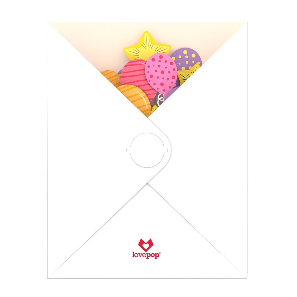 Lovepop - Geburtstagsballons - Riesiges Pop - up - Geschenk 3D Pop - Up Bouquet - Onlineshop für außergewöhnliche Grußkarten und Paper Art - Online kaufen