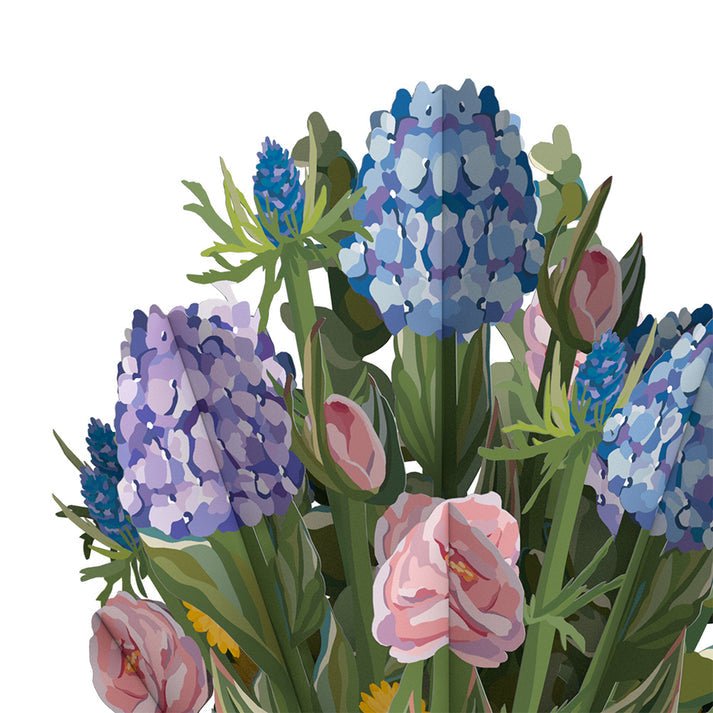 Lovepop - Hortensien & Kuchenstreusel 3D Pop - Up Karte + Bouquet Set - Onlineshop für außergewöhnliche Grußkarten und Paper Art - Online kaufen