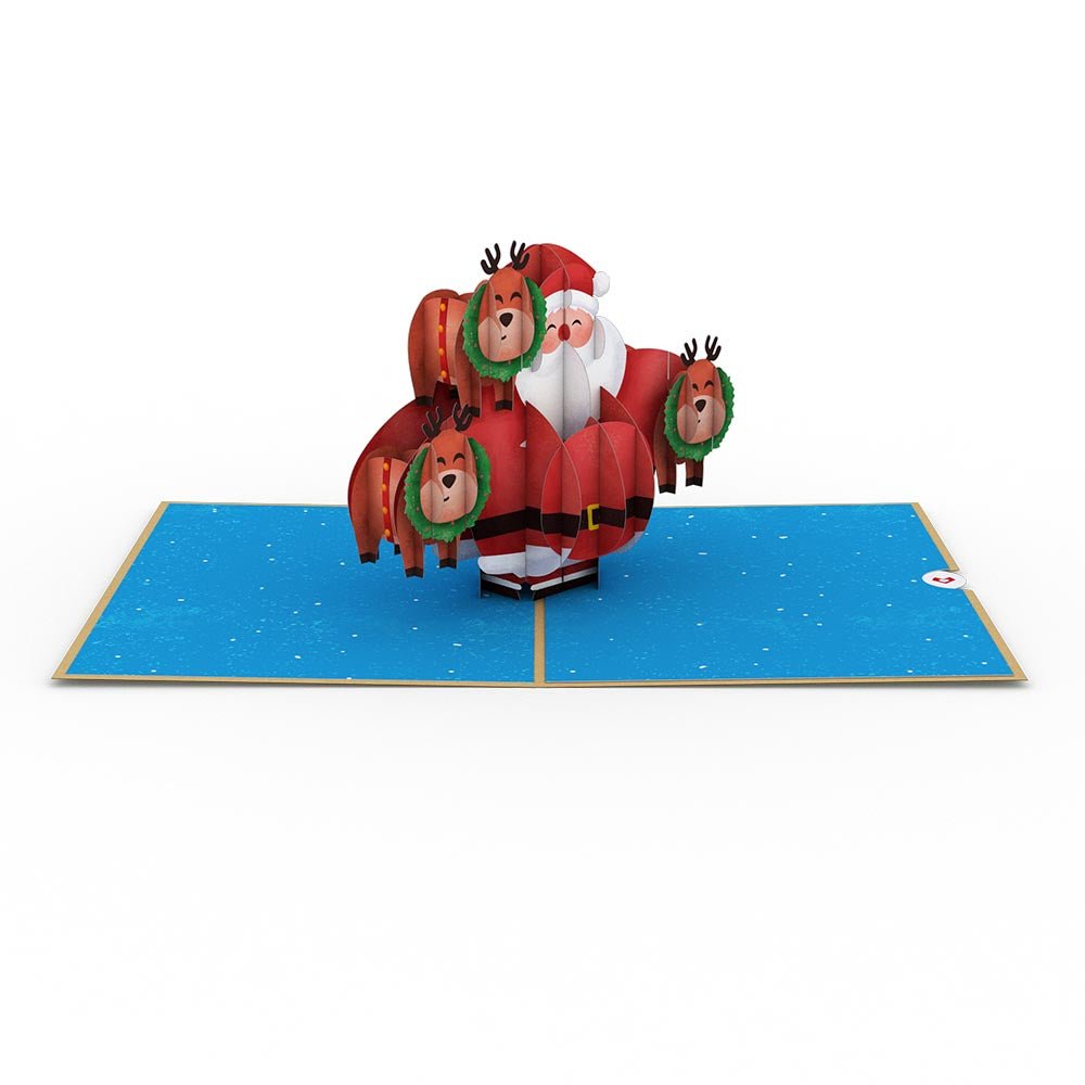 Lovepop - Jolly Santa Lustiger Weihnachtsmann 3D Pop - Up Karte - Onlineshop für außergewöhnliche Grußkarten und Paper Art - Online kaufen