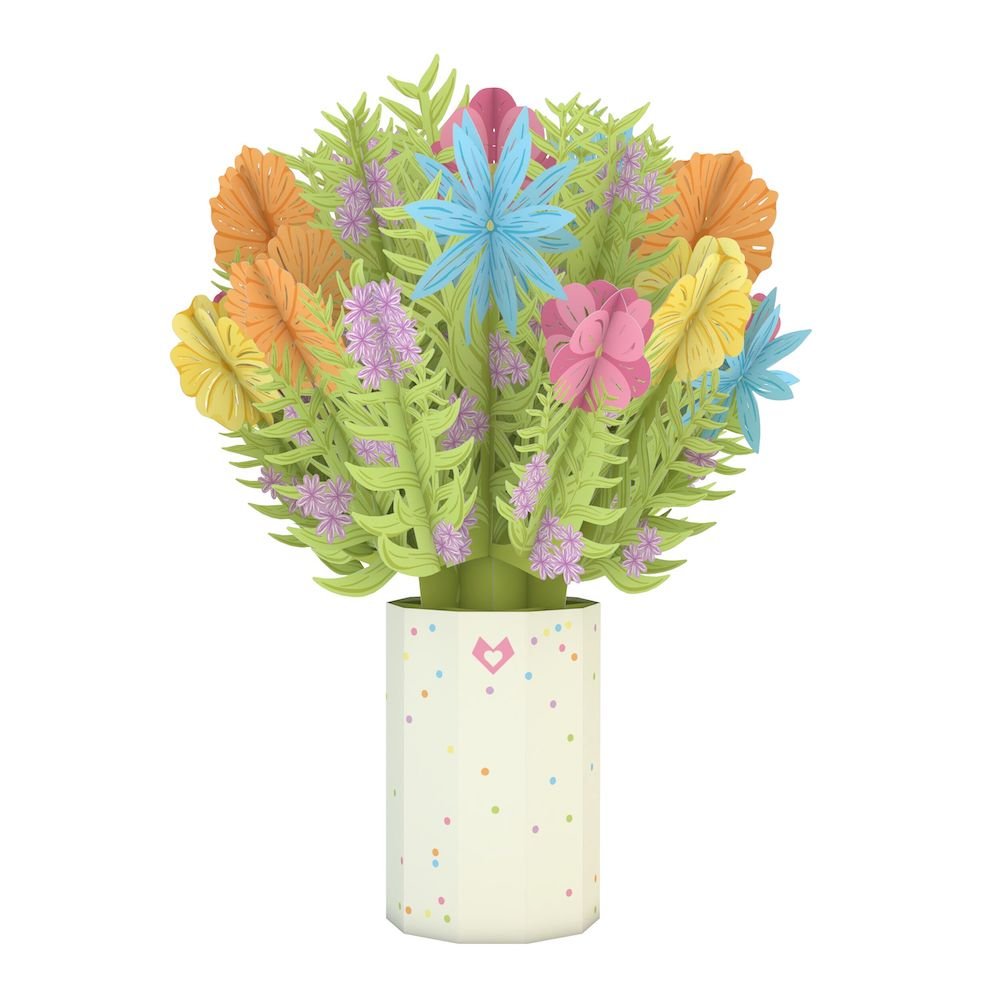 Lovepop - Konfetti - Geburtstagspaket 3D Pop - Up Karte + Bouquet Set - Onlineshop für außergewöhnliche Grußkarten und Paper Art - Online kaufen