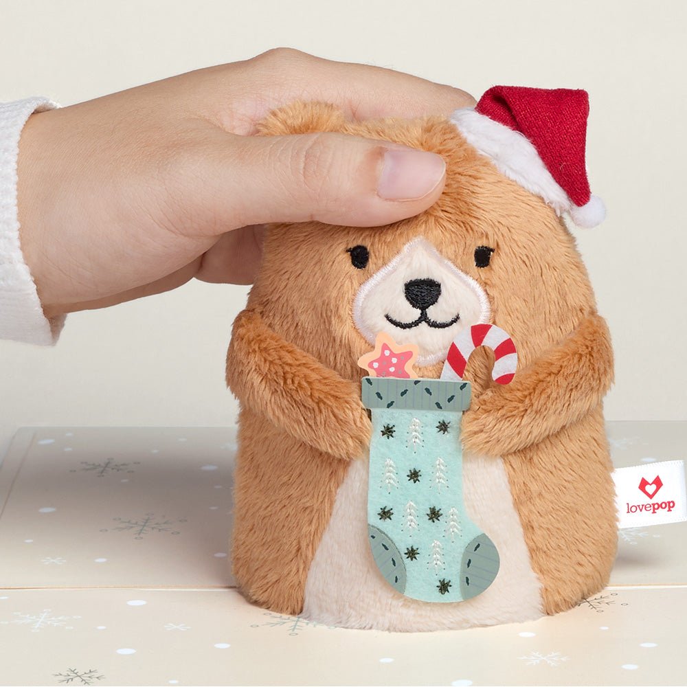 Lovepop - Plüsch - Pop 3D Pop - Up Weihnachtskarte Weihnachts - Bär Merry Christmas - Onlineshop für außergewöhnliche Grußkarten und Paper Art - Online kaufen