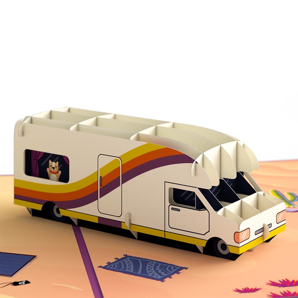 Lovepop - Roadtrip Abenteuer Camping Urlaub Wohnmobil 3D Pop - Up Karte - Onlineshop für außergewöhnliche Grußkarten und Paper Art - Online kaufen
