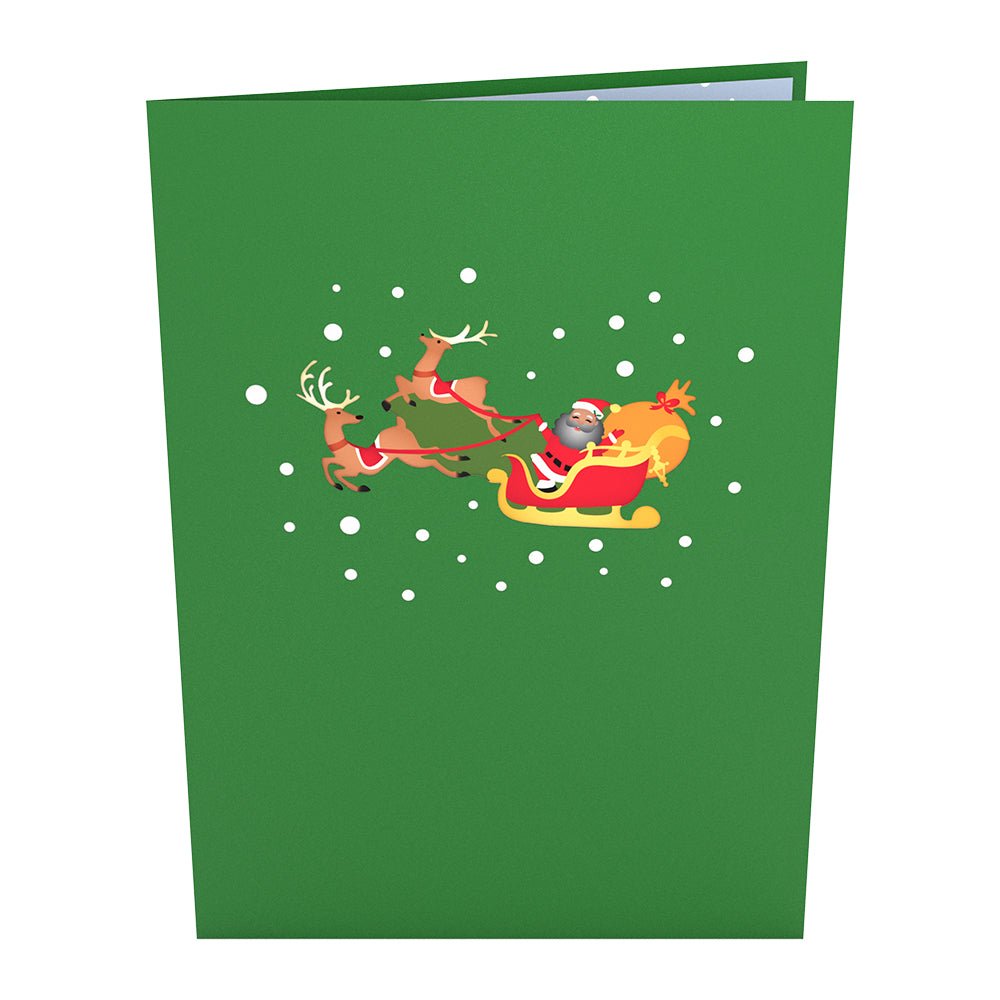 Lovepop - Santa Sleigh and Village 3D Pop - Up Karte - Onlineshop für außergewöhnliche Grußkarten und Paper Art - Online kaufen