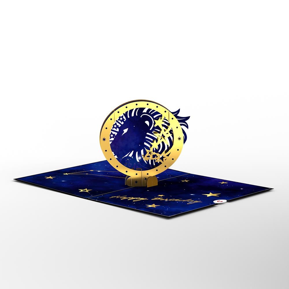 Lovepop - Sternzeichen Löwe 3D Pop - Up Karte - Onlineshop für außergewöhnliche Grußkarten und Paper Art - Online kaufen