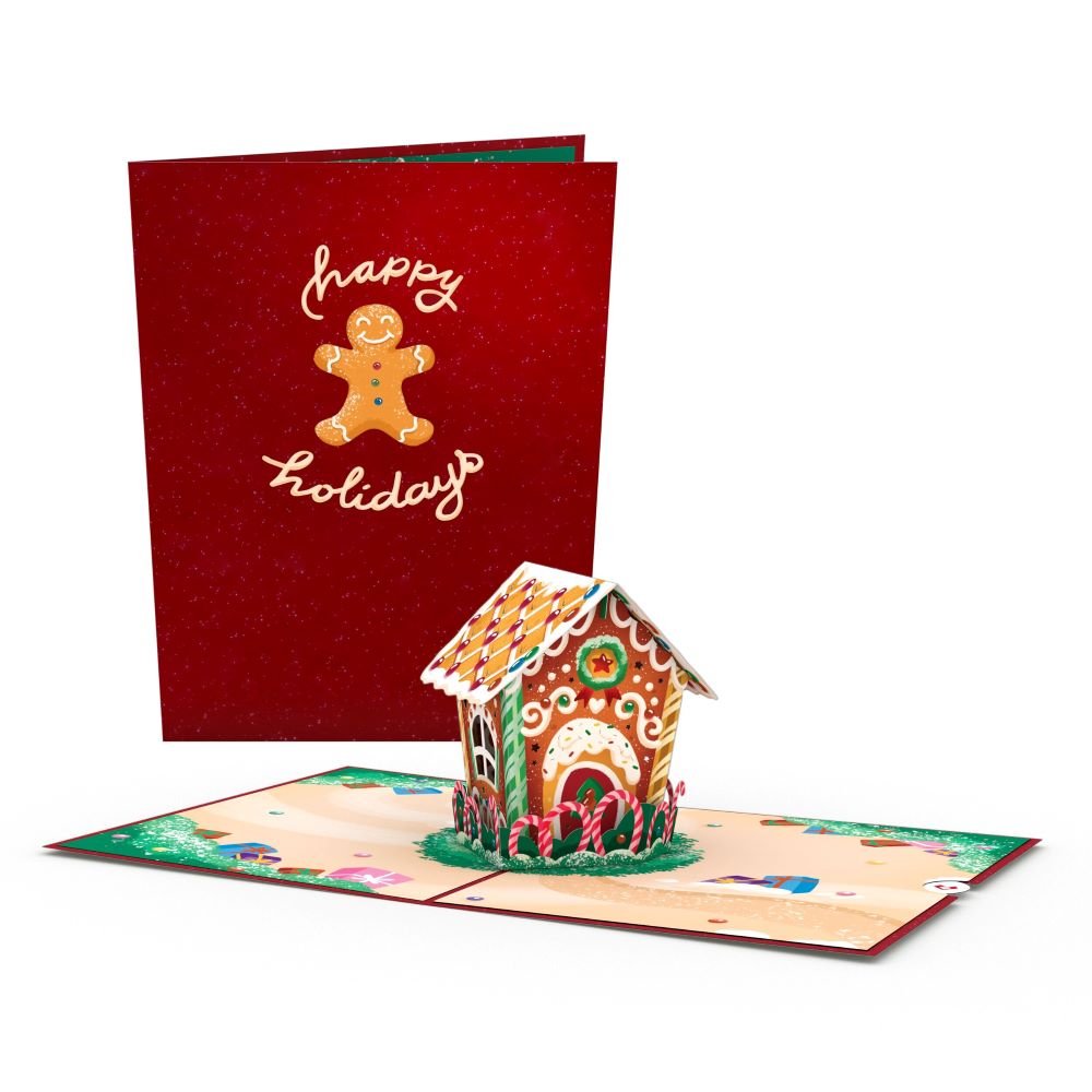 3D Weihnachten Weihnachtskarten Mit Umschlag Pop-Up Weihnachtskarte Karte Familie Set,6er Pack Weihnachten Grußkarte Premium Papier Santa Lebkuchenmann Grußkarte Ideal Freunde Weihnachtsgrüße (Q