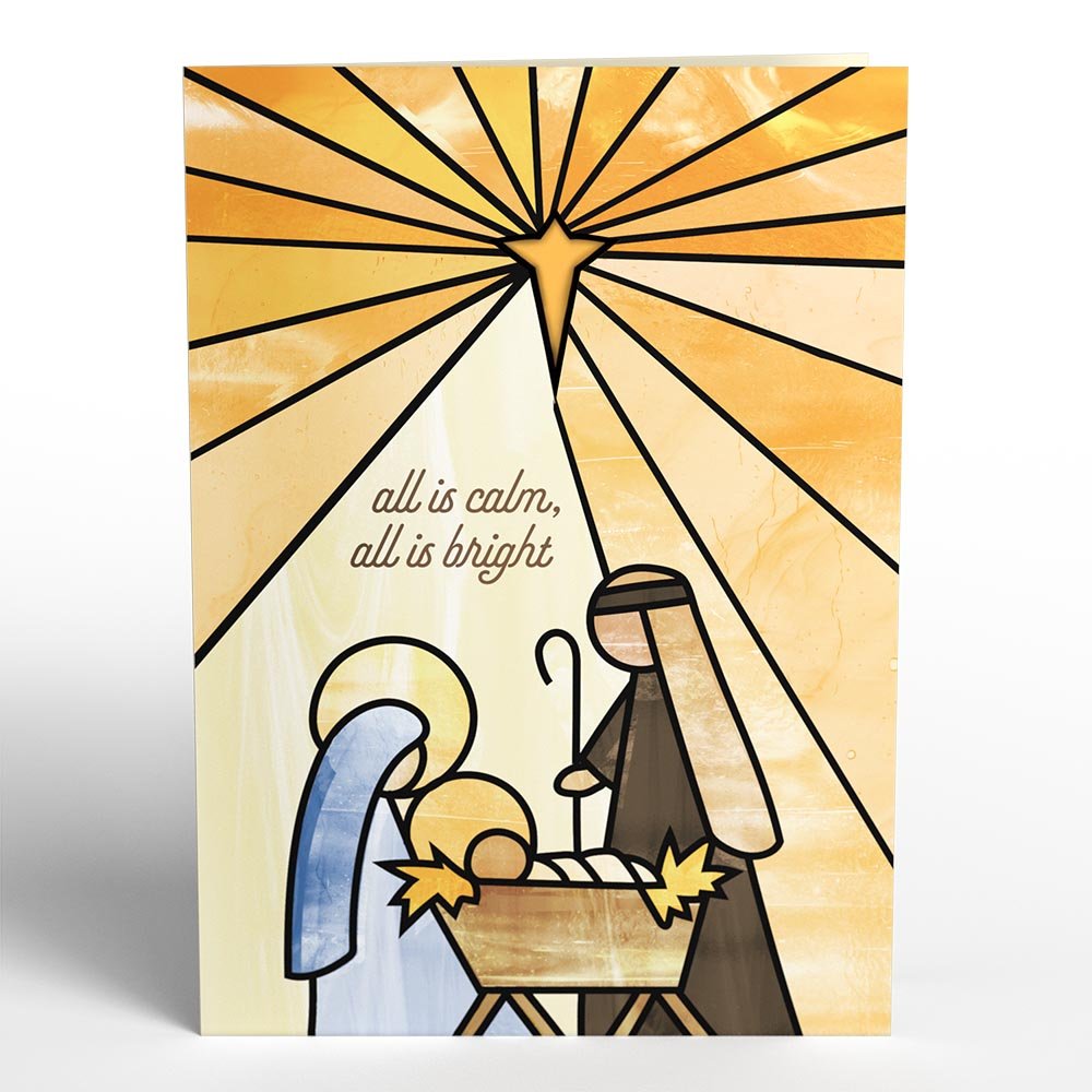 Lovepop - Weihnachts - Krippen Sonnenfänger Karte - Onlineshop für außergewöhnliche Grußkarten und Paper Art - Online kaufen