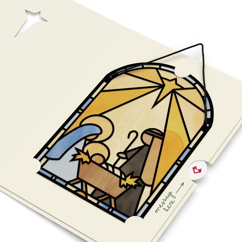 Lovepop - Weihnachts - Krippen Sonnenfänger Karte - Onlineshop für außergewöhnliche Grußkarten und Paper Art - Online kaufen