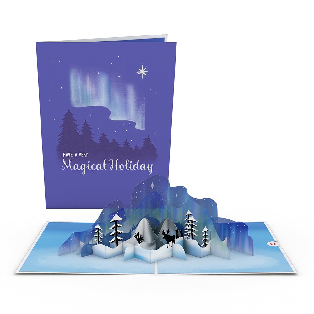 Lovepop - Winter Borealis Szene 3D Pop - Up Karte - Onlineshop für außergewöhnliche Grußkarten und Paper Art - Online kaufen