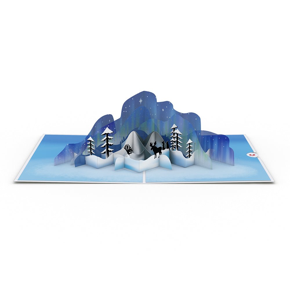 Lovepop - Winter Borealis Szene 3D Pop - Up Karte - Onlineshop für außergewöhnliche Grußkarten und Paper Art - Online kaufen