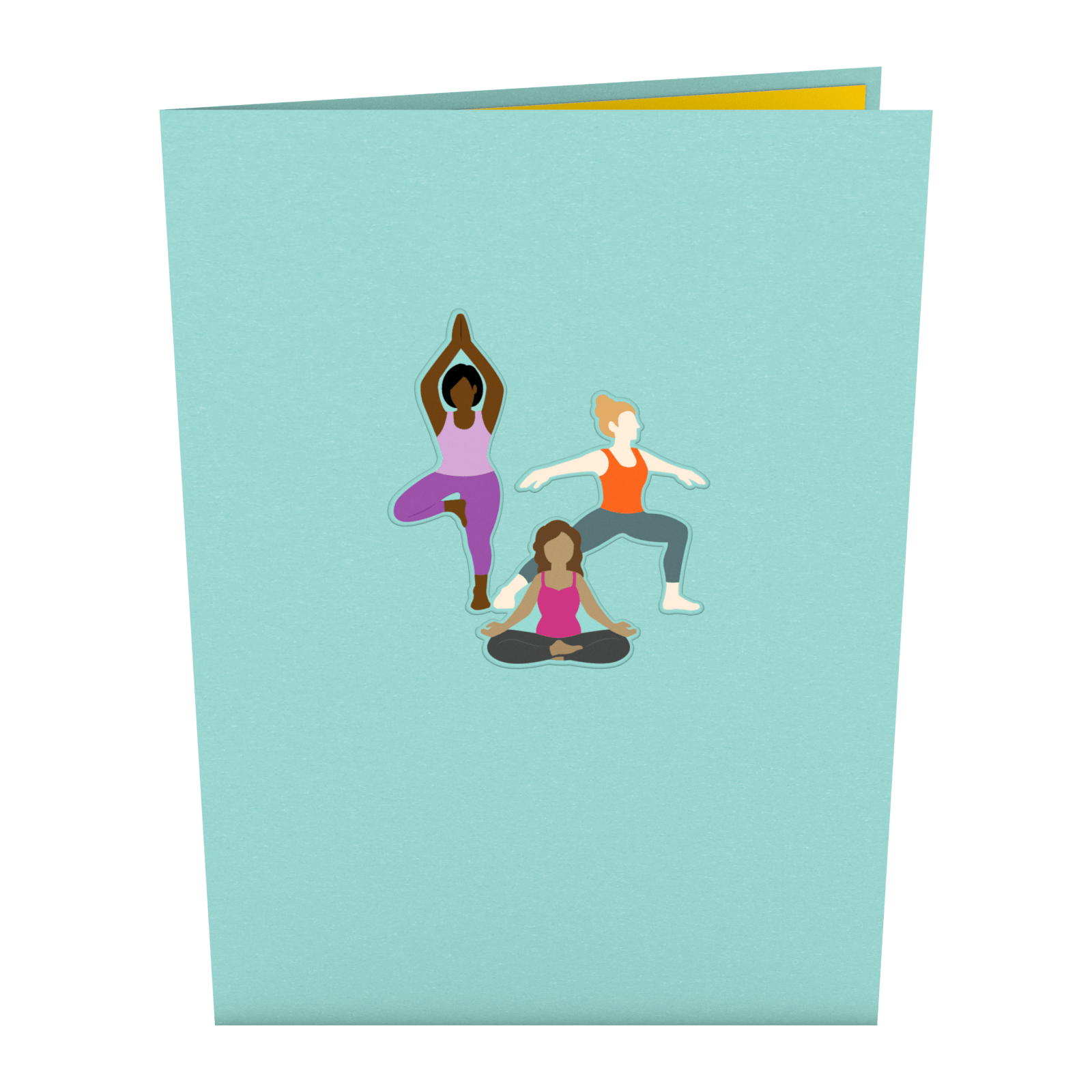 Lovepop.de - 3D Pop - Up Grußkarte Yoga Pose - Onlineshop für außergewöhnliche Grußkarten und Paper Art - Online kaufen