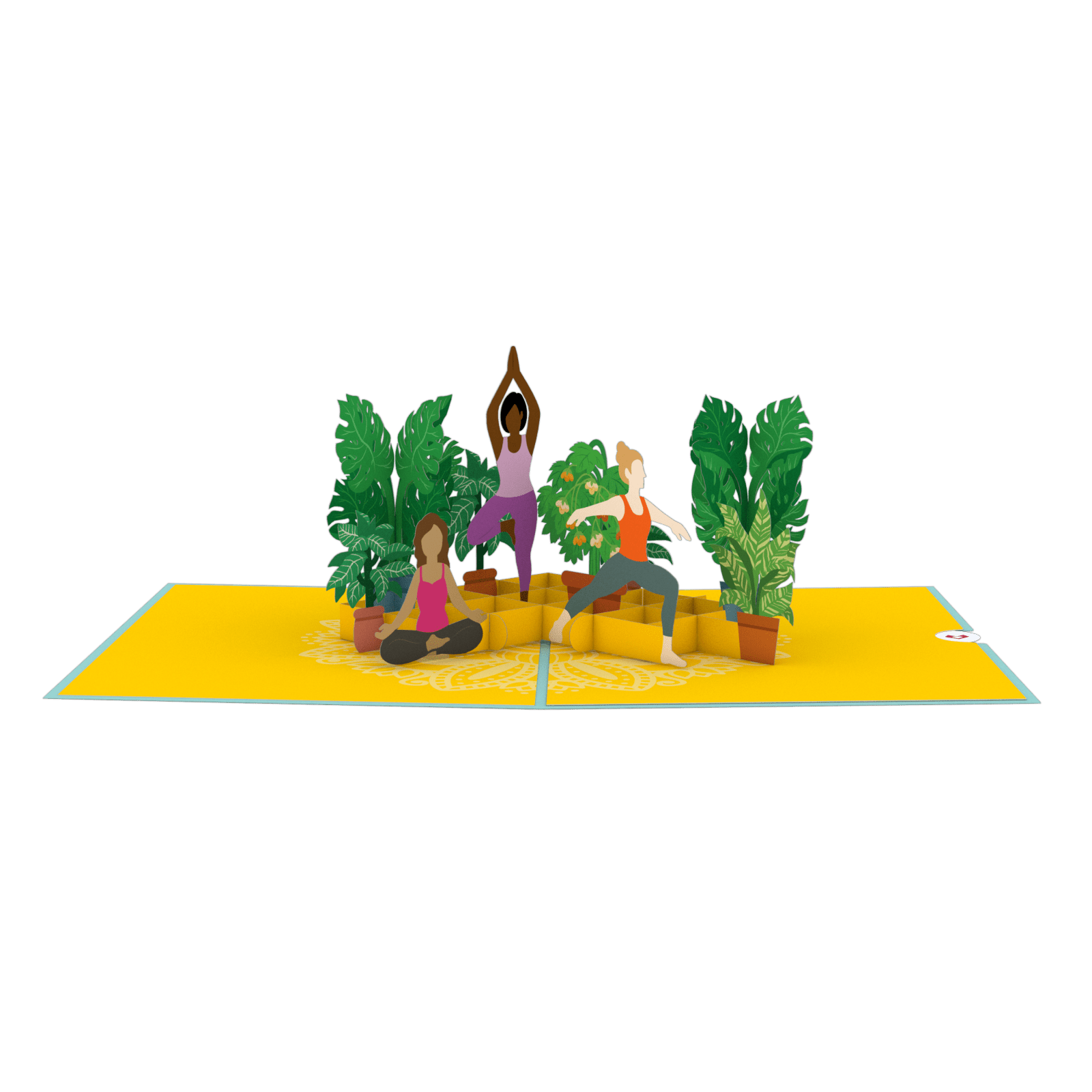 Lovepop.de - 3D Pop - Up Grußkarte Yoga Pose - Onlineshop für außergewöhnliche Grußkarten und Paper Art - Online kaufen