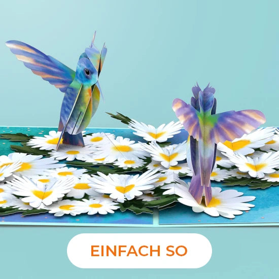 Einfach so 3D Pop Up Karten Grußkarten Kollektion - Paper Art für jeden Anlass