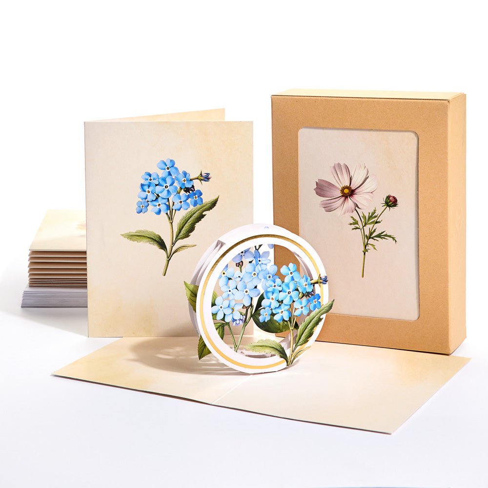 Lovepop - 12er - Pack Schöne Botanicals Blumen 3D Pop - Up Kartenpaket - Onlineshop für außergewöhnliche Grußkarten und Paper Art - Online kaufen