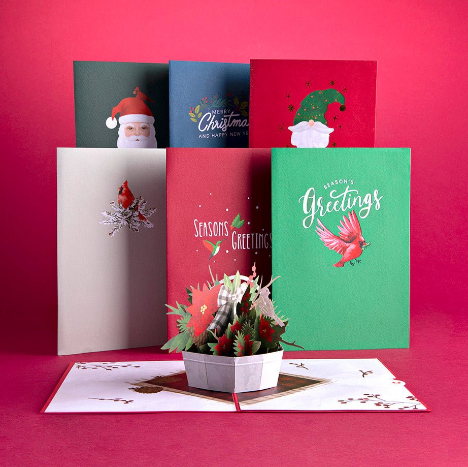 Lovepop - 7er - Pack Festliches Weihnachten 3D Pop - Up Kartenpaket - Onlineshop für außergewöhnliche Grußkarten und Paper Art - Online kaufen