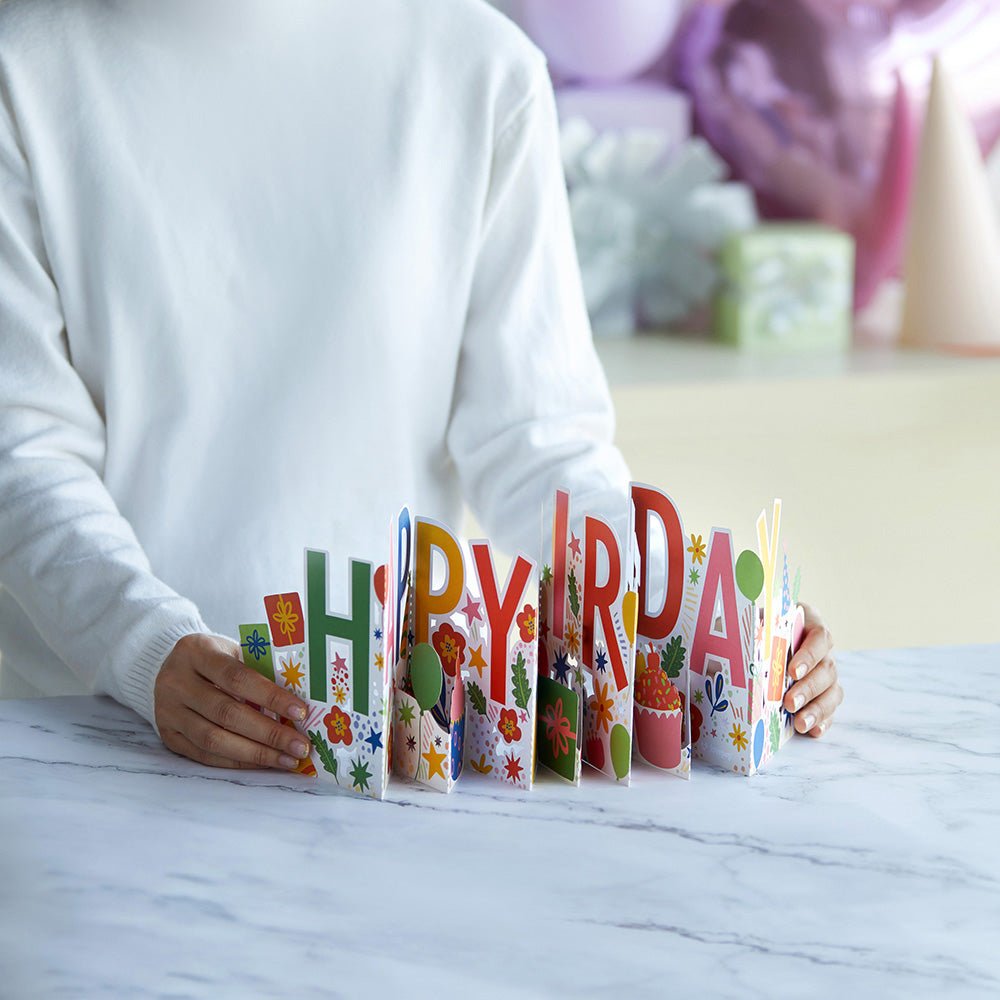 Lovepop - Alles Gute zum Geburtstag 3D Pop - Up Langkarte - Onlineshop für außergewöhnliche Grußkarten und Paper Art - Online kaufen