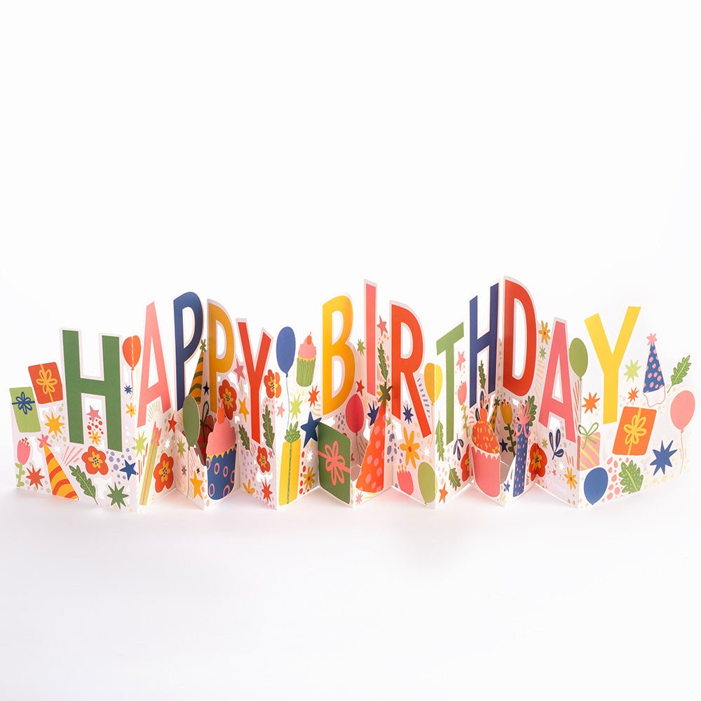 Lovepop - Alles Gute zum Geburtstag 3D Pop - Up Langkarte - Onlineshop für außergewöhnliche Grußkarten und Paper Art - Online kaufen