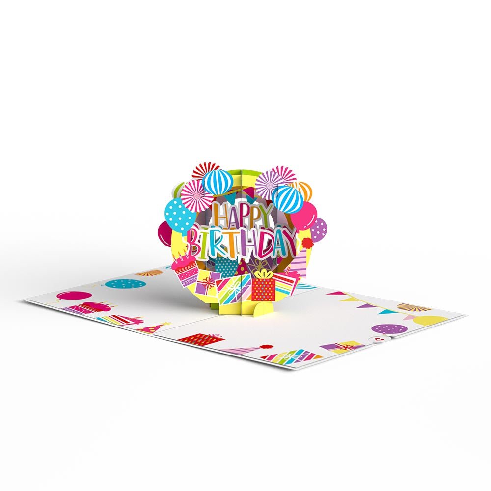 Lovepop - Alles Gute zum Geburtstag Hurra 3D Pop - Up Karte - Onlineshop für außergewöhnliche Grußkarten und Paper Art - Online kaufen