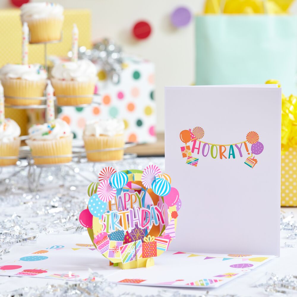 Lovepop - Alles Gute zum Geburtstag Hurra 3D Pop - Up Karte - Onlineshop für außergewöhnliche Grußkarten und Paper Art - Online kaufen