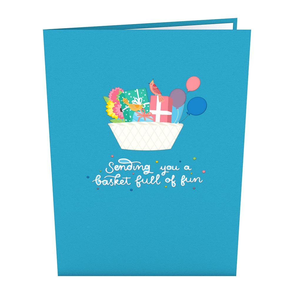 Lovepop - Alles Gute zum Geburtstag - Korb 3D Pop - Up Karte - Onlineshop für außergewöhnliche Grußkarten und Paper Art - Online kaufen