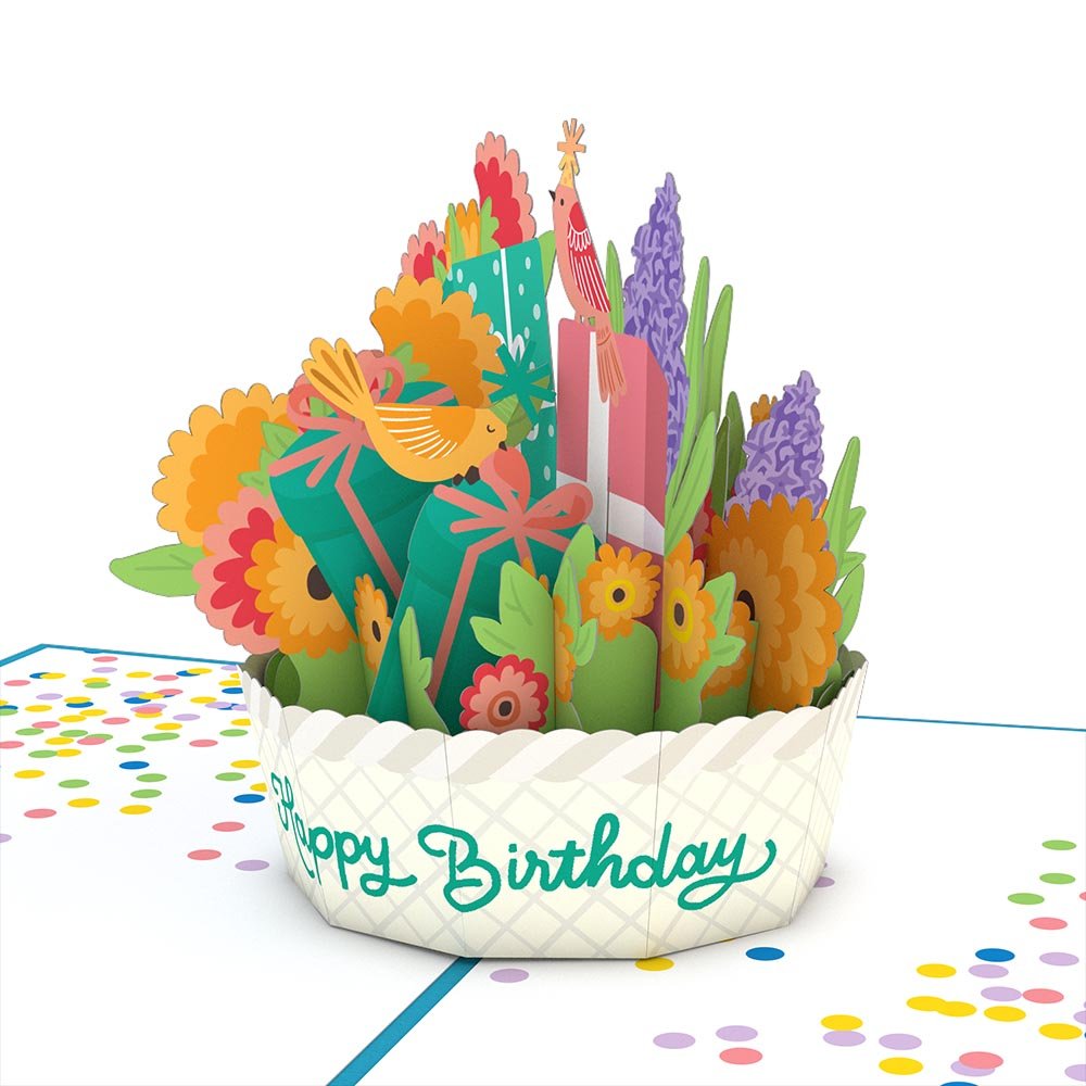 Lovepop - Alles Gute zum Geburtstag - Korb 3D Pop - Up Karte - Onlineshop für außergewöhnliche Grußkarten und Paper Art - Online kaufen