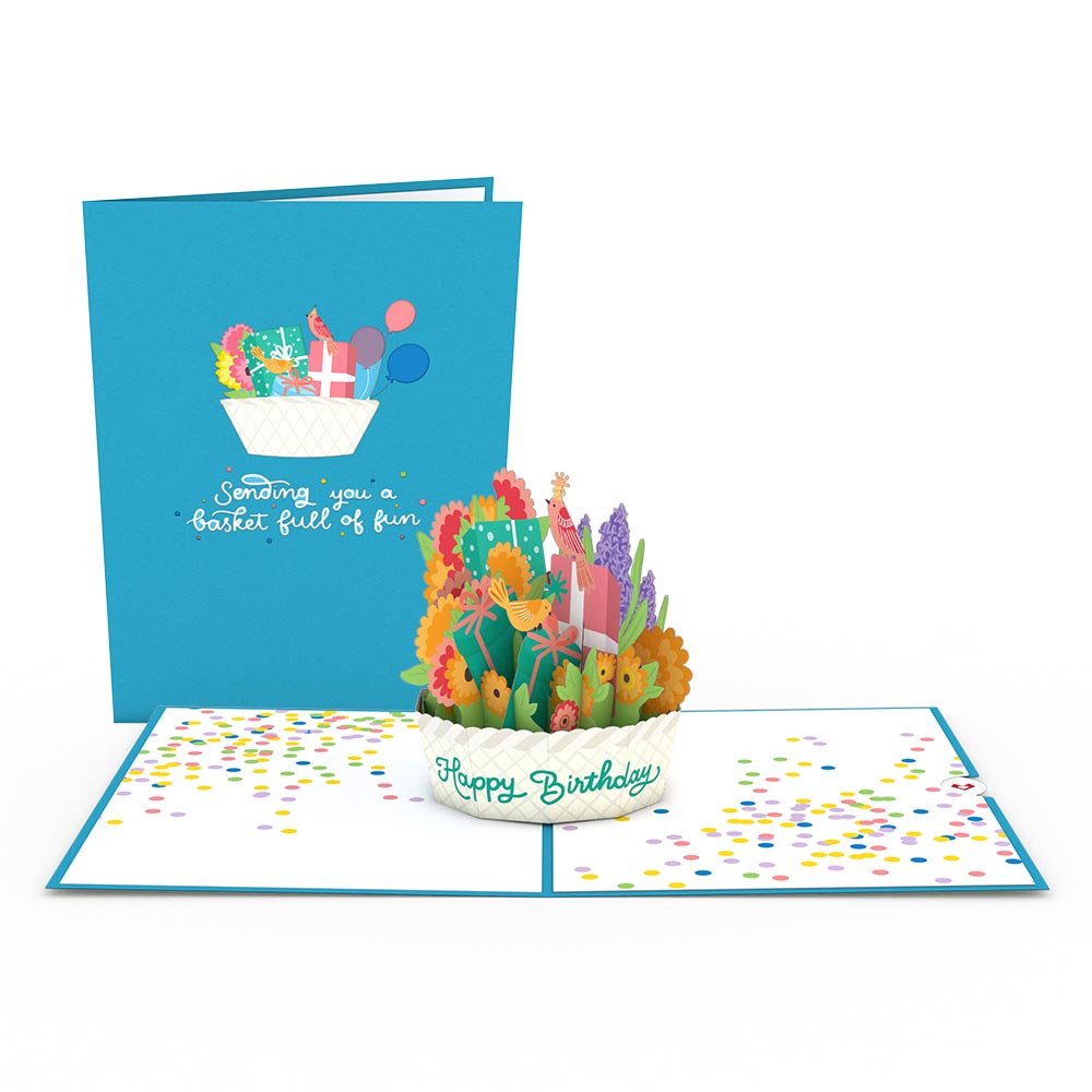 Lovepop - Alles Gute zum Geburtstag - Korb 3D Pop - Up Karte - Onlineshop für außergewöhnliche Grußkarten und Paper Art - Online kaufen