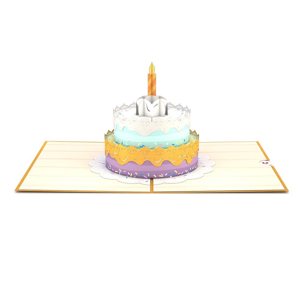 Lovepop - Alles Gute zum Geburtstag - Kuchen 3D Pop - Up Karte - Onlineshop für außergewöhnliche Grußkarten und Paper Art - Online kaufen