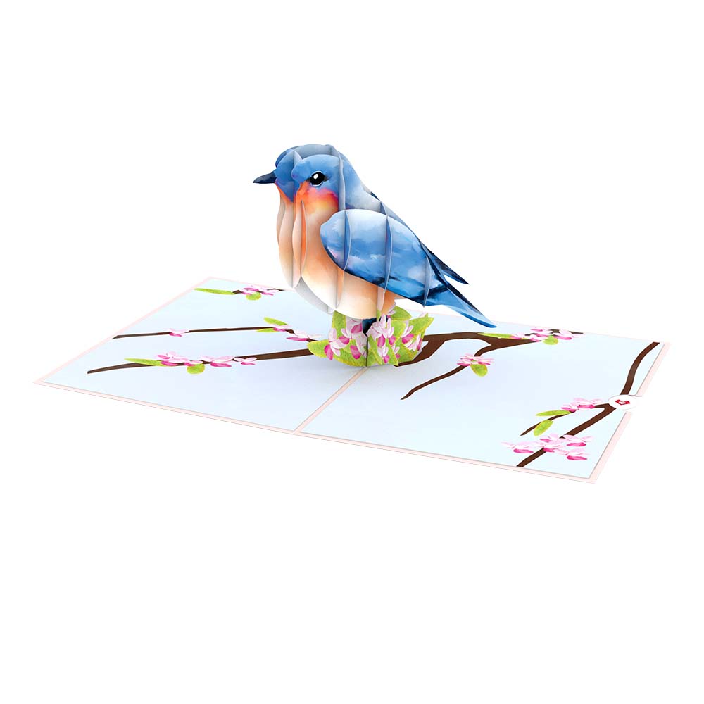 Lovepop - Blauer Vogel Muttertags - 3D Pop - Up Karte - Onlineshop für außergewöhnliche Grußkarten und Paper Art - Online kaufen