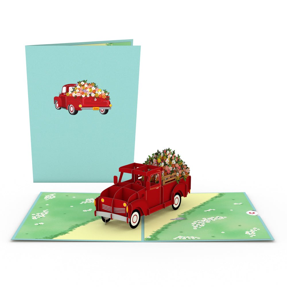 Lovepop - Blumenwagen 3D Pop - Up Karte - Onlineshop für außergewöhnliche Grußkarten und Paper Art - Online kaufen