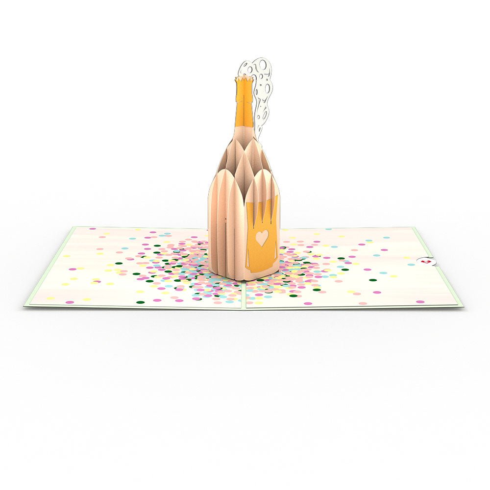 Lovepop - Champagner - Plopp 3D Pop - Up Karte - Onlineshop für außergewöhnliche Grußkarten und Paper Art - Online kaufen