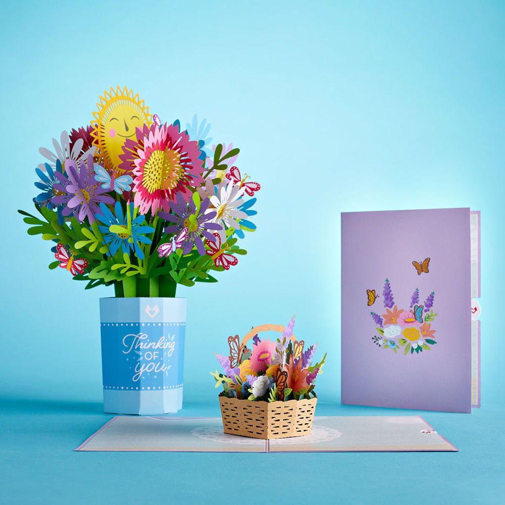 Lovepop - Denk an Dich 3D Pop - Up Karte + Bouquet Set - Onlineshop für außergewöhnliche Grußkarten und Paper Art - Online kaufen