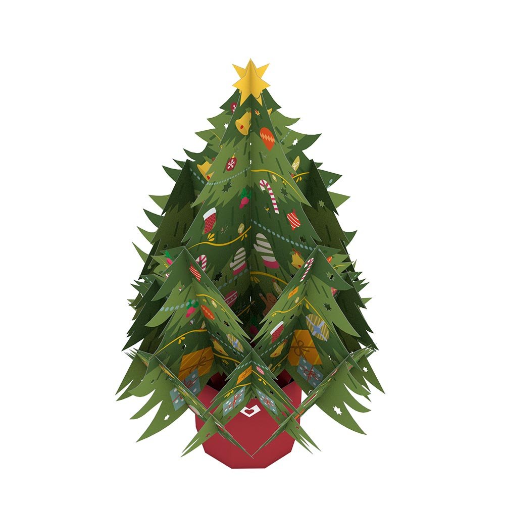 Lovepop - Festlicher Weihnachtsbaum 3D Pop - Up Bouquet - Onlineshop für außergewöhnliche Grußkarten und Paper Art - Online kaufen