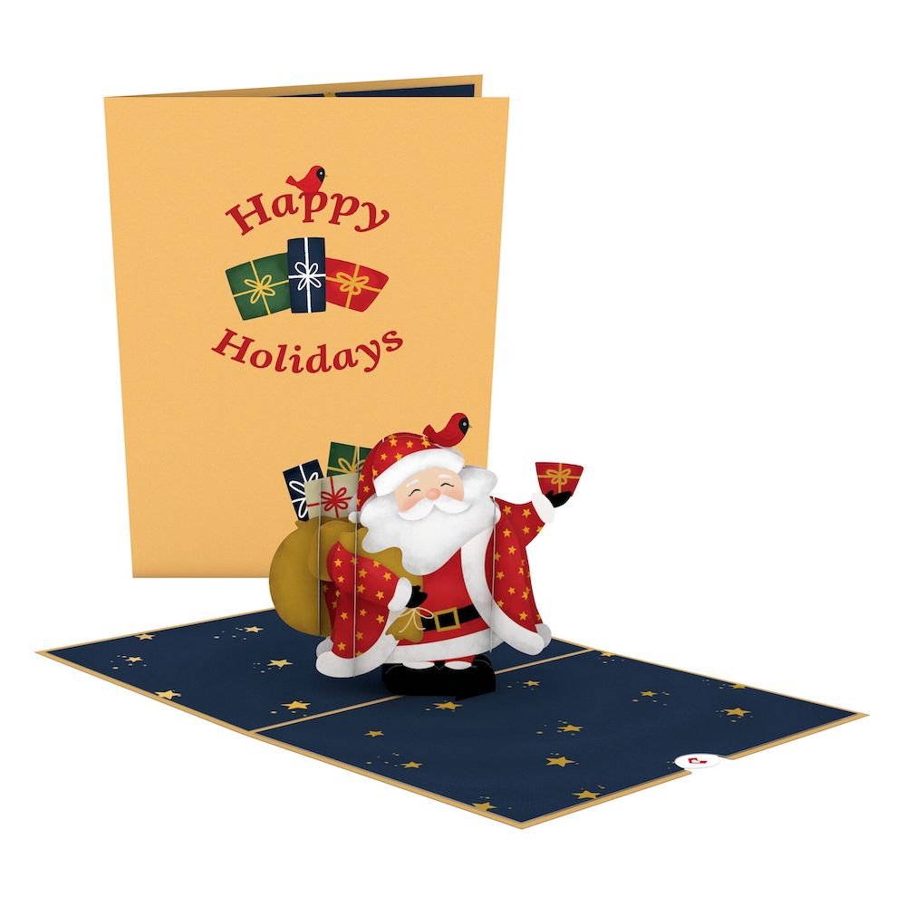 Lovepop - Fröhlicher Weihnachtsmann 3D Pop - Up Karte - Onlineshop für außergewöhnliche Grußkarten und Paper Art - Online kaufen