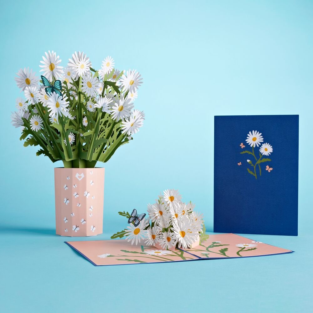 Lovepop - Gänseblümchen 3D Pop - Up Karte + Bouquet Set - Onlineshop für außergewöhnliche Grußkarten und Paper Art - Online kaufen