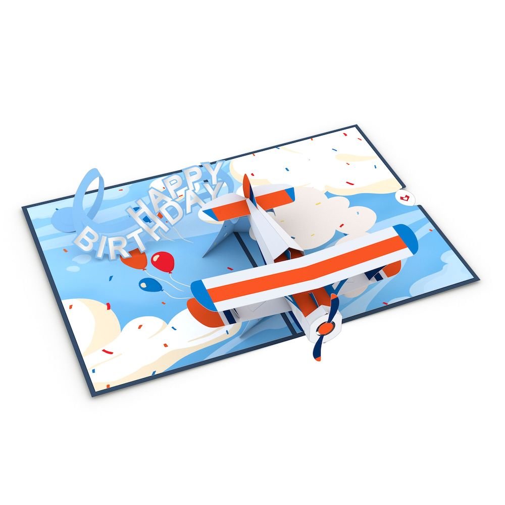 Lovepop - Geburtstag Flugzeug 3D Pop - Up Karte - Onlineshop für außergewöhnliche Grußkarten und Paper Art - Online kaufen