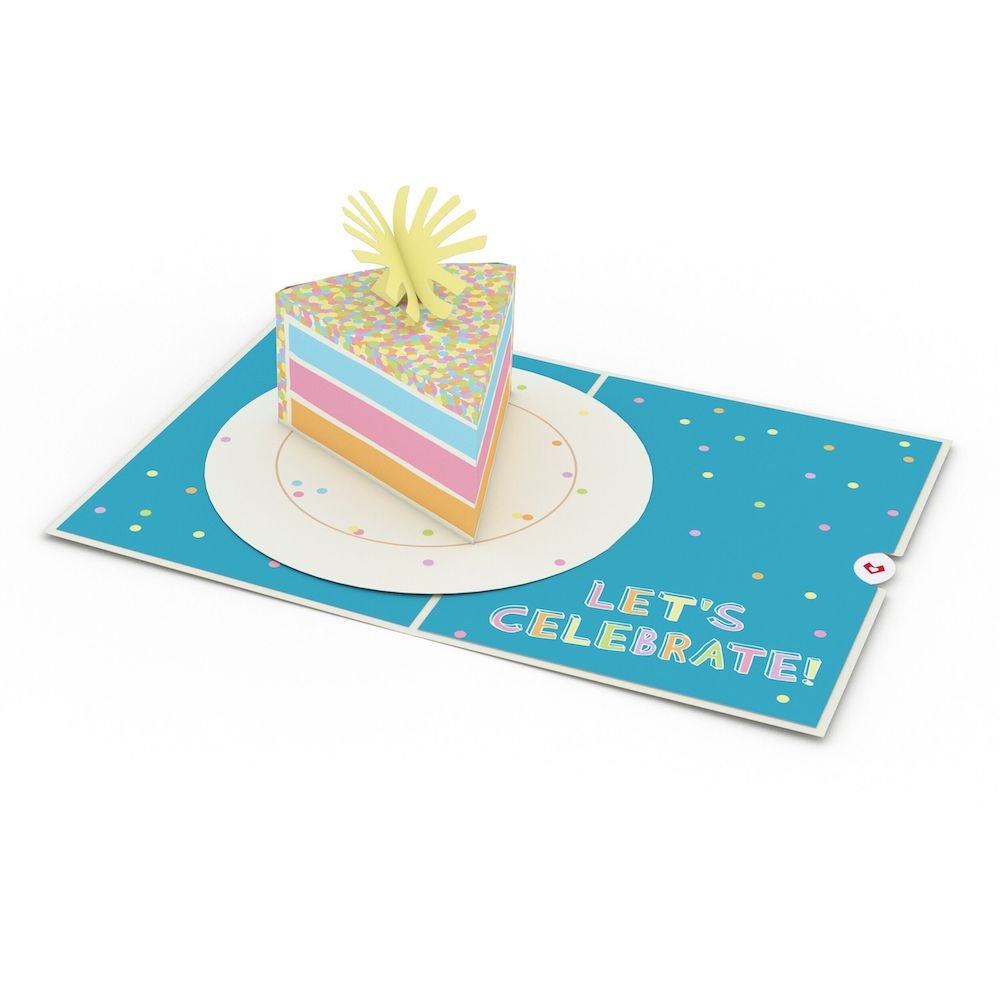 Lovepop - Geburtstag - Konfetti - Geburtstagskuchenstück 3D Pop - Up Karte - Onlineshop für außergewöhnliche Grußkarten und Paper Art - Online kaufen