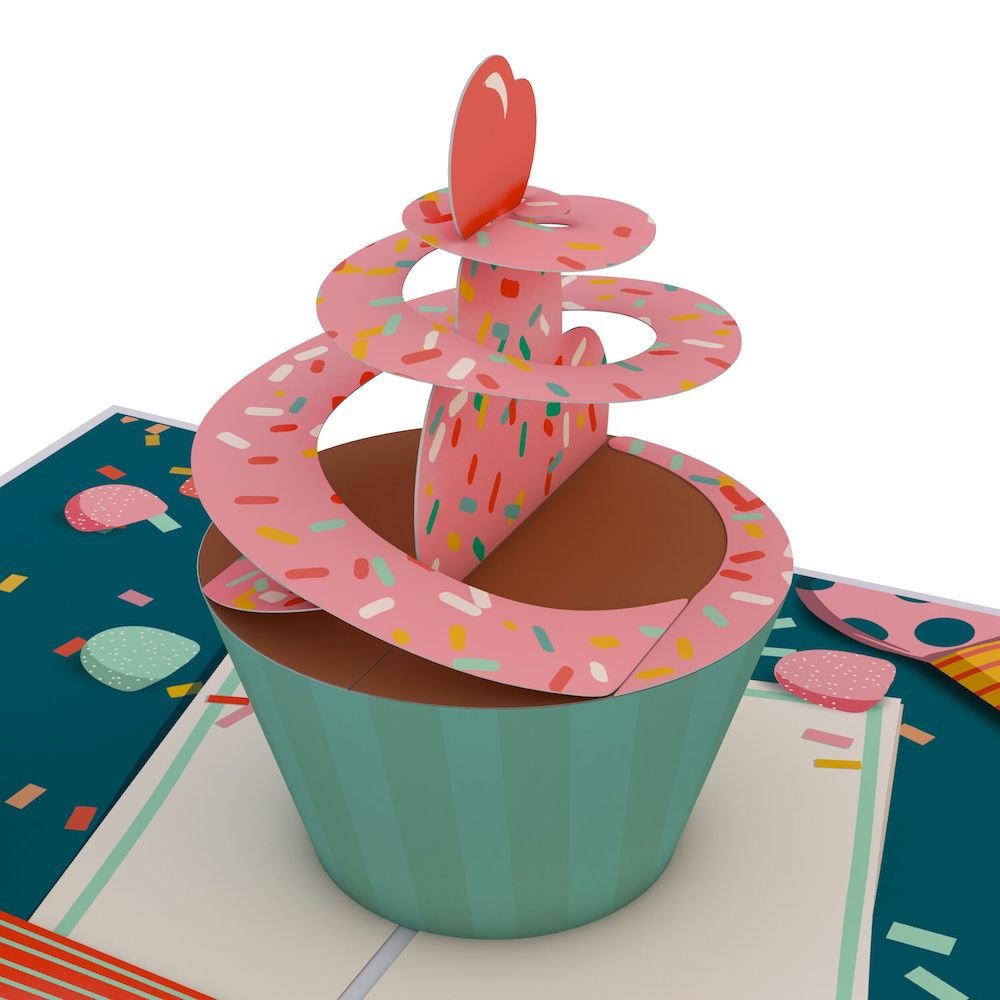 Lovepop - Geburtstags - Muffin 3D Pop - Up Karte - Onlineshop für außergewöhnliche Grußkarten und Paper Art - Online kaufen