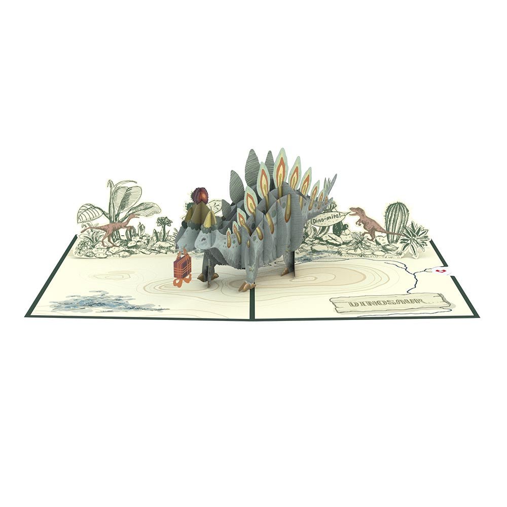 Lovepop - Geburtstags - Stegosaurus 3D Pop - Up Karte - Onlineshop für außergewöhnliche Grußkarten und Paper Art - Online kaufen