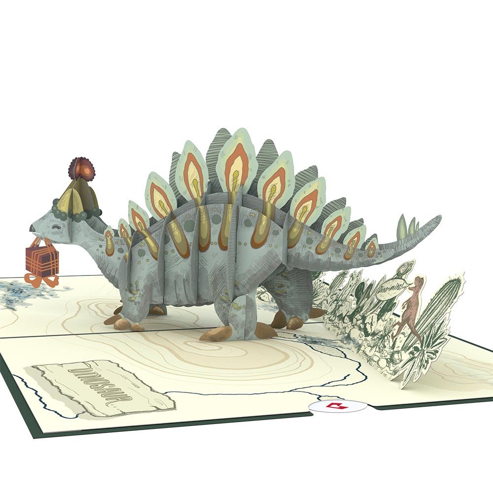 Lovepop - Geburtstags - Stegosaurus 3D Pop - Up Karte - Onlineshop für außergewöhnliche Grußkarten und Paper Art - Online kaufen