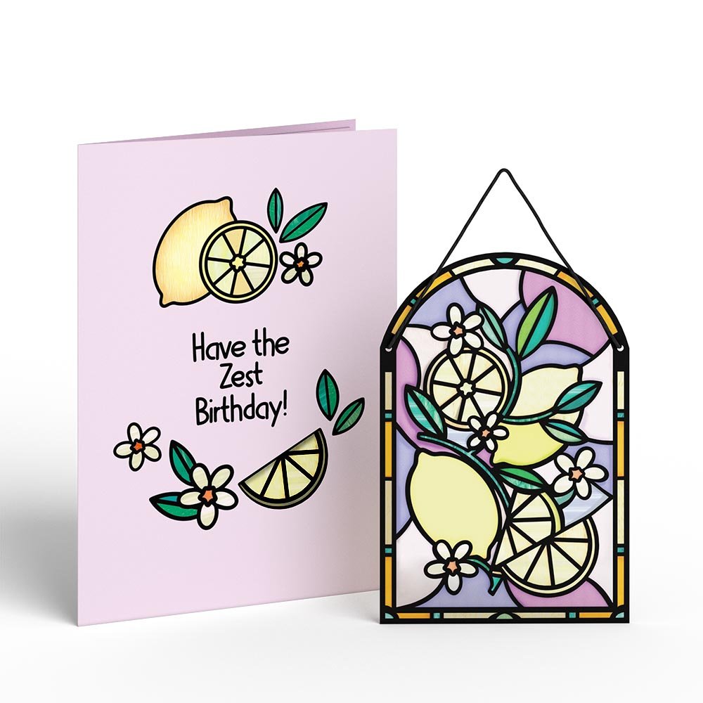 Lovepop - Geburtstags - Zitronen Sonnenfänger Karte - Onlineshop für außergewöhnliche Grußkarten und Paper Art - Online kaufen