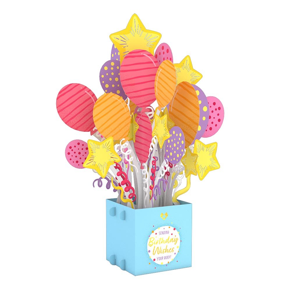 Lovepop - Geburtstagsballons - Riesiges Pop - up - Geschenk 3D Pop - Up Bouquet - Onlineshop für außergewöhnliche Grußkarten und Paper Art - Online kaufen