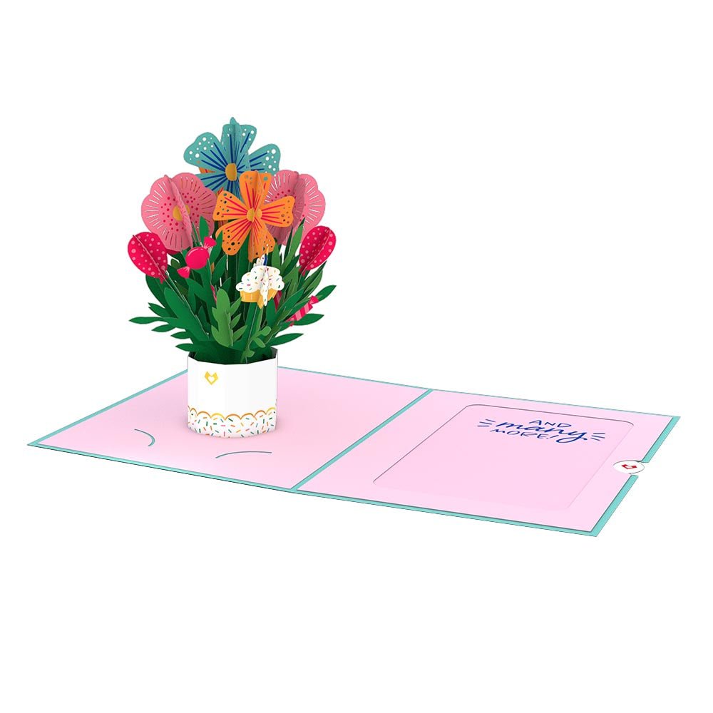 Lovepop - Geburtstagskarte mit Mini - Bouquet 3D Pop - Up Skulpturkarte - Onlineshop für außergewöhnliche Grußkarten und Paper Art - Online kaufen