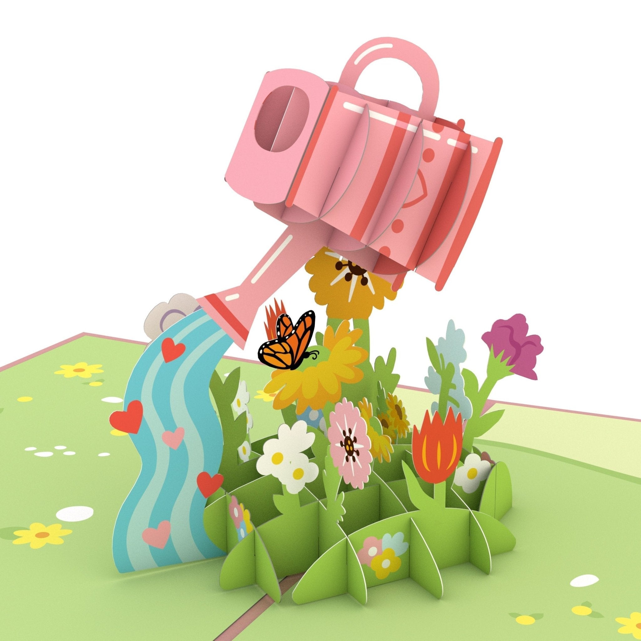 Lovepop - Gießkannen Wildblumen 3D Pop - Up Karte - Onlineshop für außergewöhnliche Grußkarten und Paper Art - Online kaufen