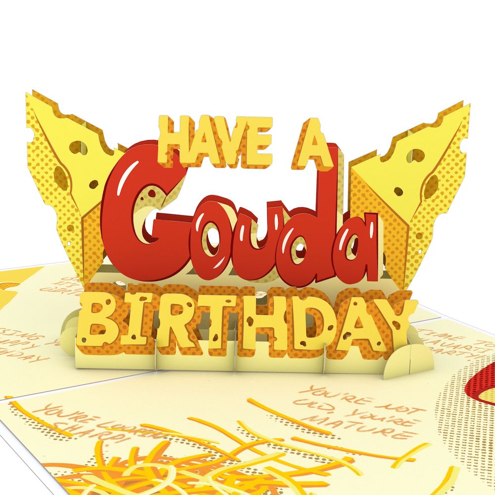 Lovepop - Gouda - Geburtstag 3D Pop - Up Karte - Onlineshop für außergewöhnliche Grußkarten und Paper Art - Online kaufen