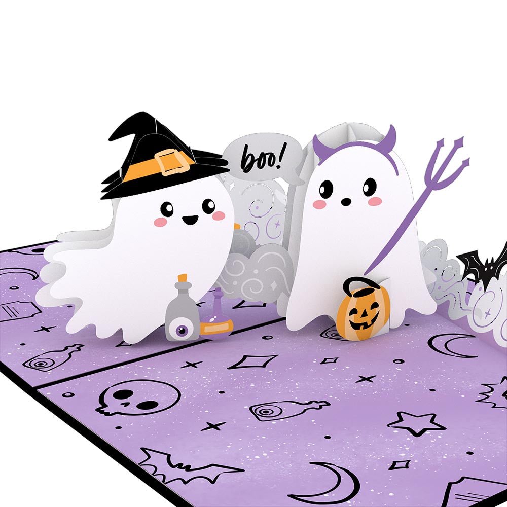 Lovepop - Halloween - Hey Boo Geister 3D Pop - Up Karte - Onlineshop für außergewöhnliche Grußkarten und Paper Art - Online kaufen